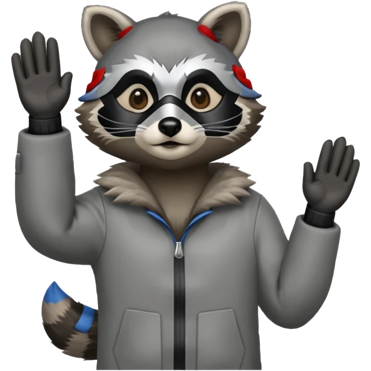 Saluting raccoon emoji