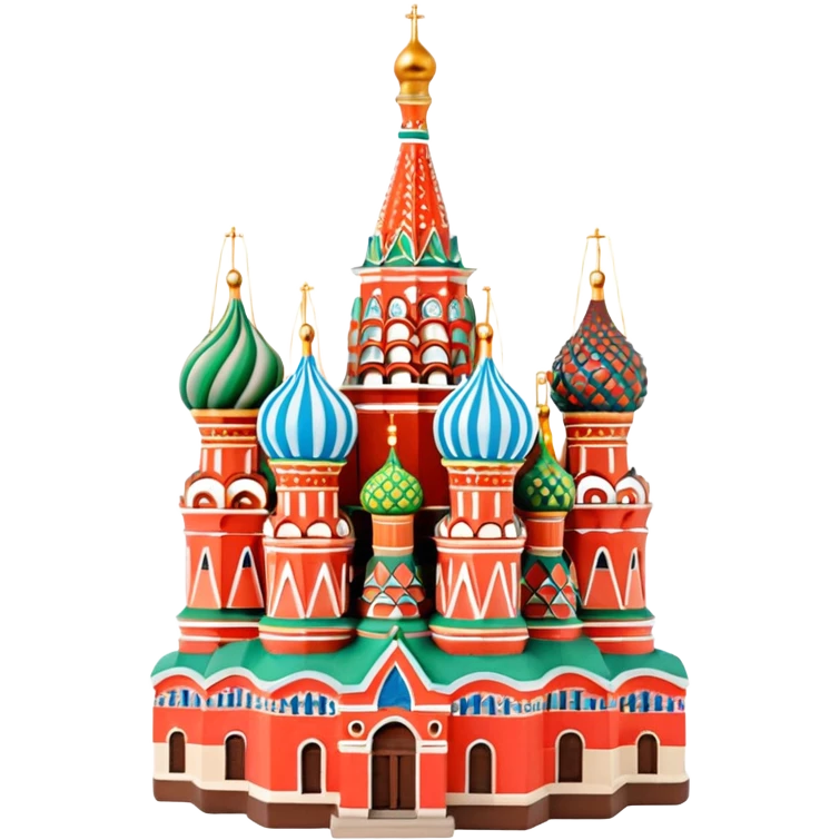 Moscow St. Basil's Cathedral in the form of a figurine emoji