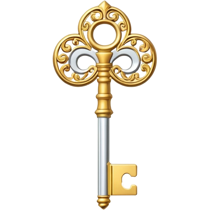 shiny gold key emoji