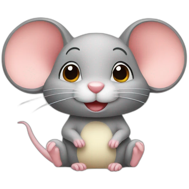 Cute mouse sitting emoji