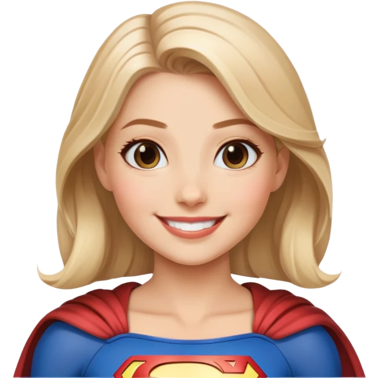 Supergirl smiling  emoji