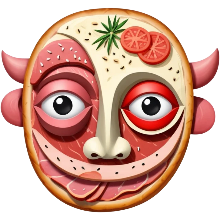 picasso abstract art SPAM MEAT face painting emoji
