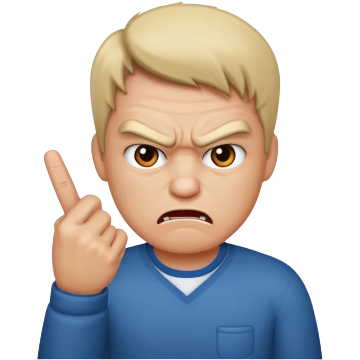 Angry face with middle finger  emoji