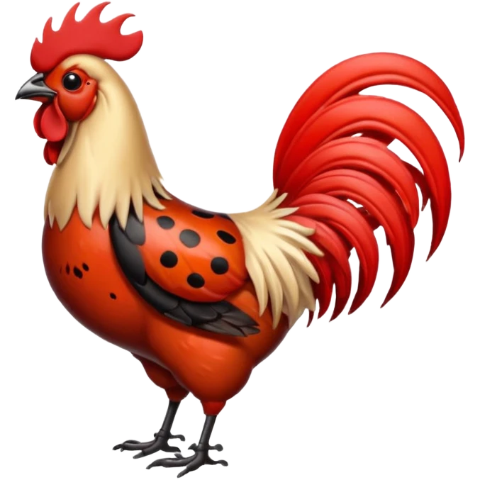 Ladybug and rooster emoji