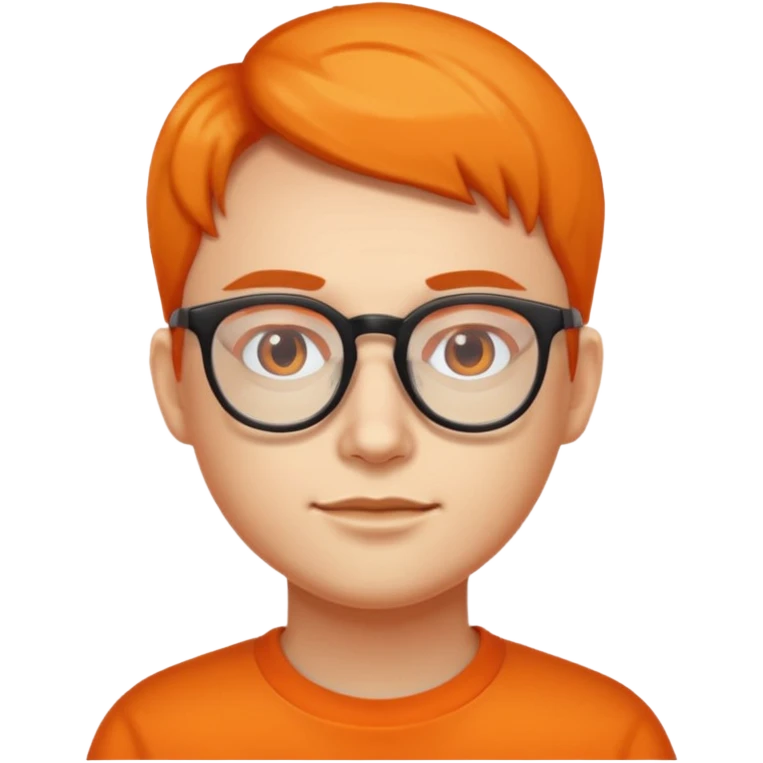 simple orange blend glasses only emoji