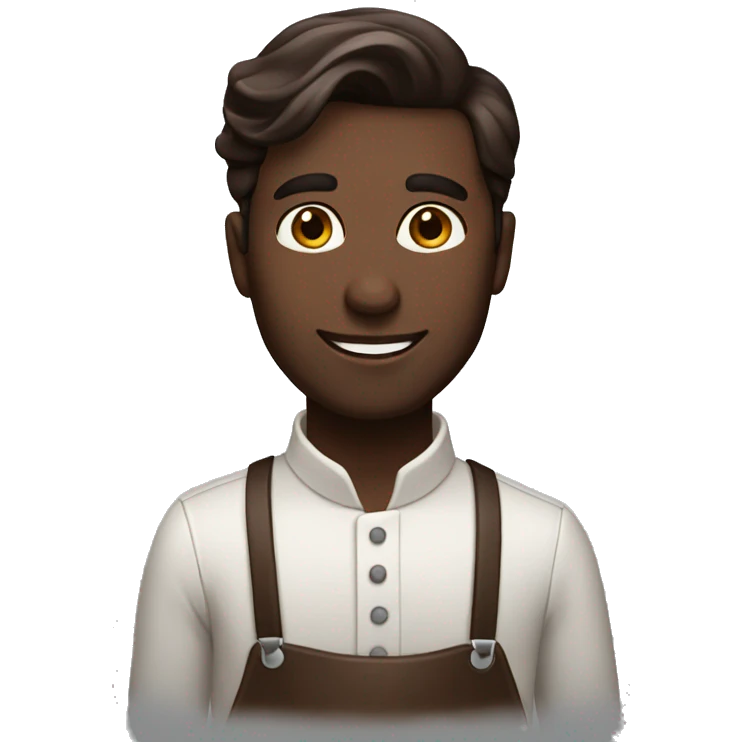 Brunette male chocolatier emoji