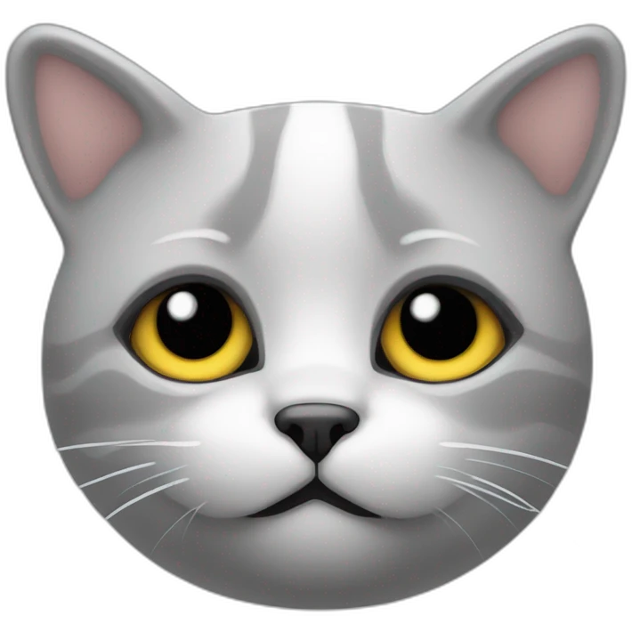 Chat gris clair qui rêve en dormant emoji