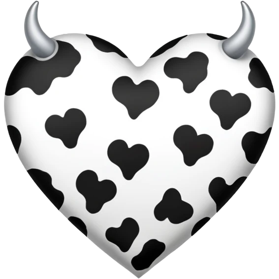 cow print heart emoji