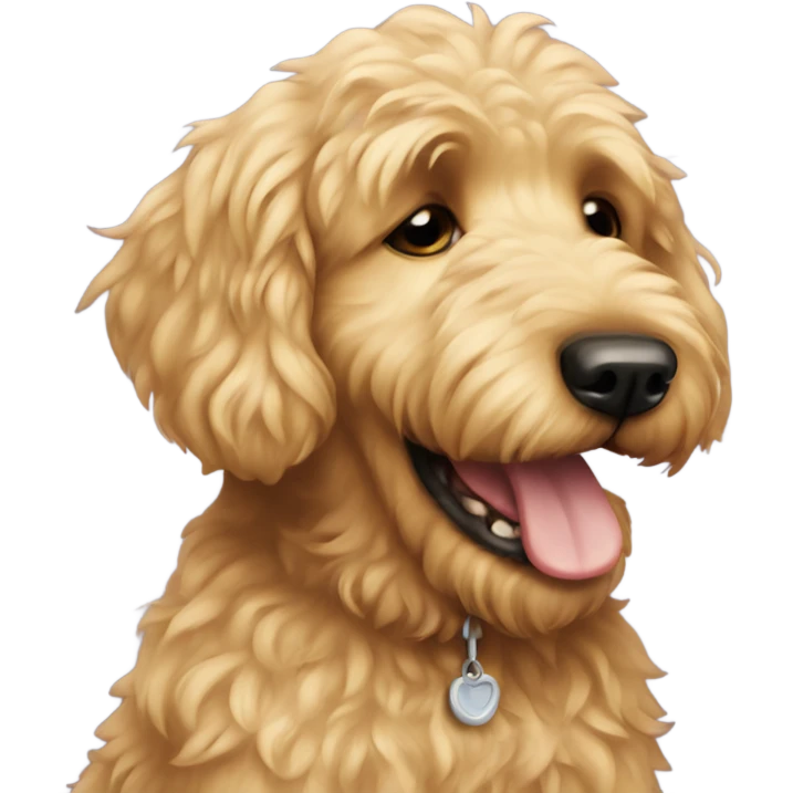 Golden doodle crying  emoji