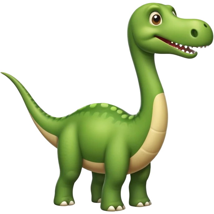 diplodocus emoji with long neck resembling a phallic shape, humorous facial expression emoji