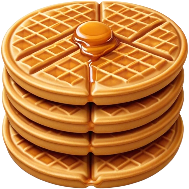 Cinematic Realistic Stroopwafel Dessert Emoji, depicted as a delicate caramel-filled waffle cookie rendered with crisp textures and warm, inviting lighting. emoji