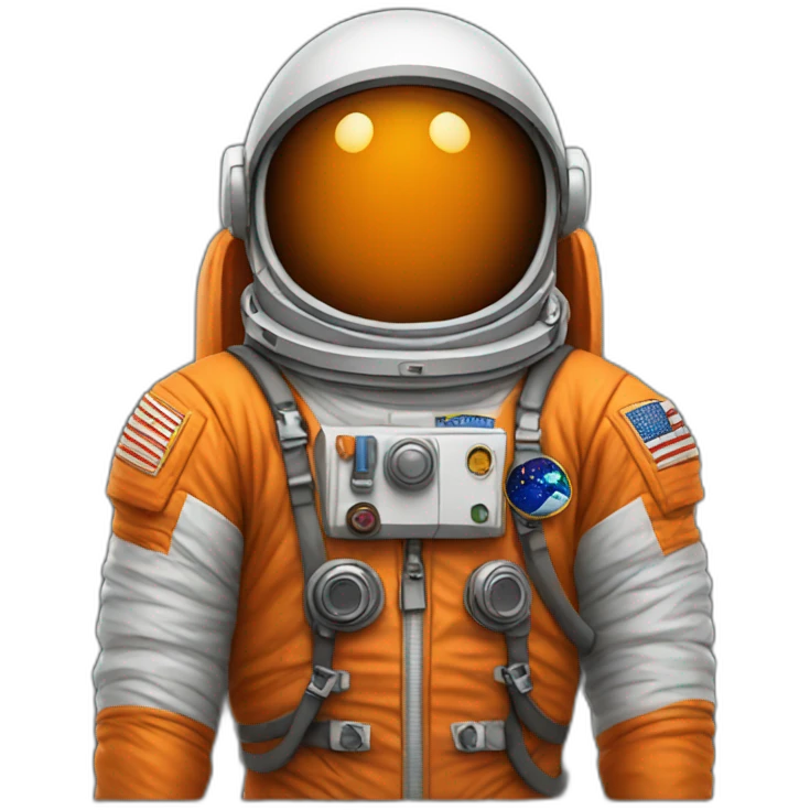 astronaut orange suit emoji