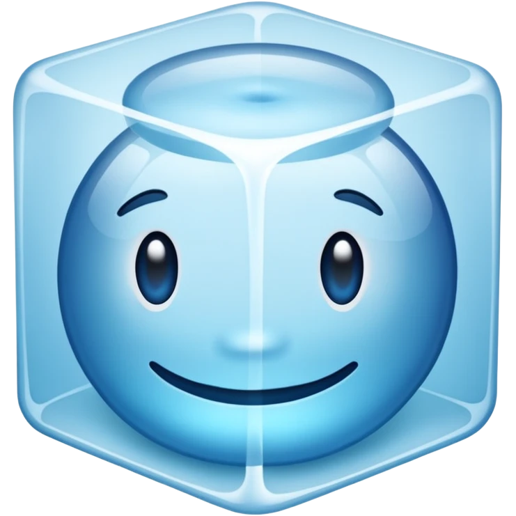 just one circle ice cube emoji