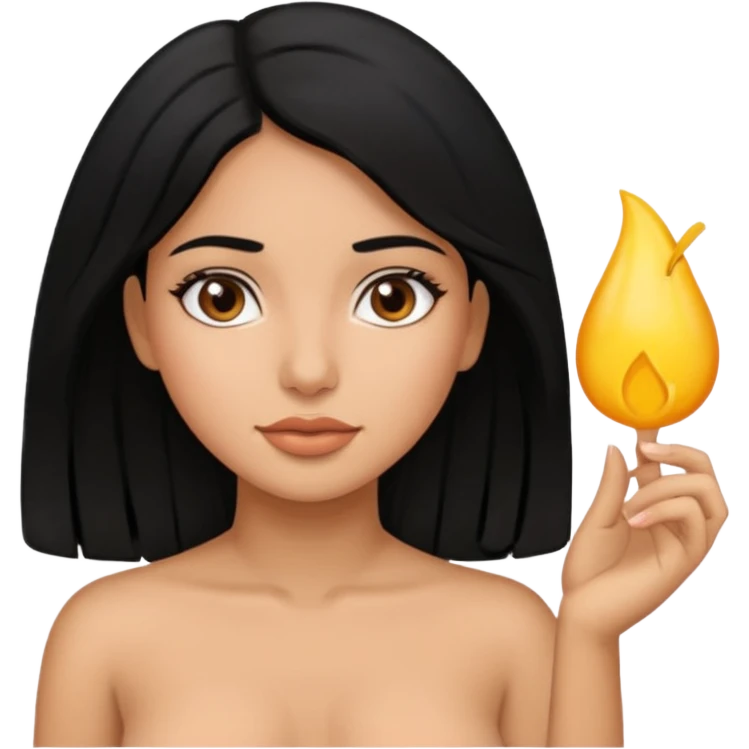 Black hair Latina girl big ass naked  emoji