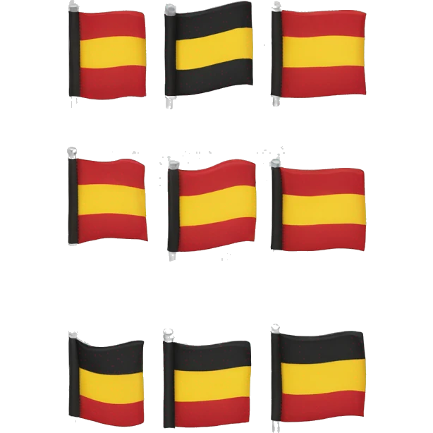 black and red rectangular flag with yellow circle in the middle  emoji