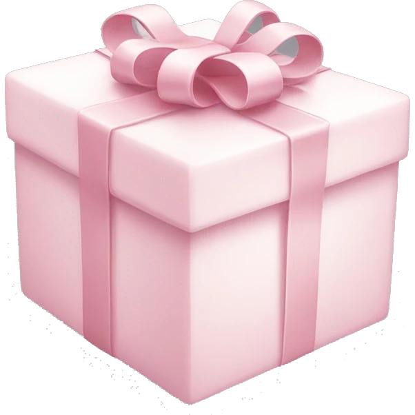 Light pink and white present emoji