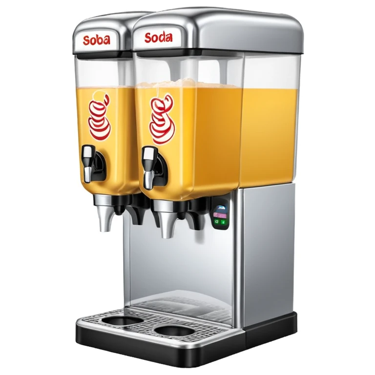 Digital soda dispenser in a fast food restaurant  emoji