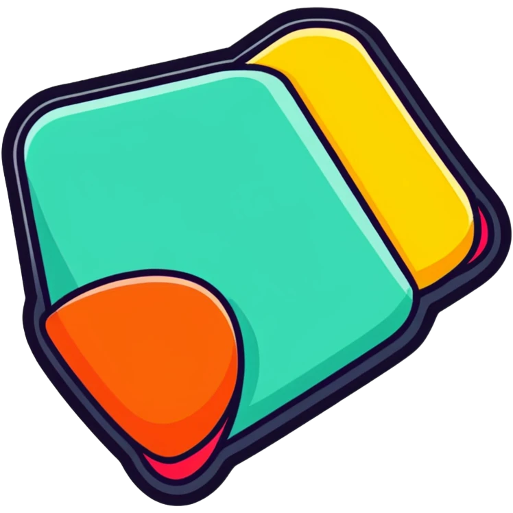 colorful felt icon with soft texture and vibrant colors in cartoon sticker style emoji