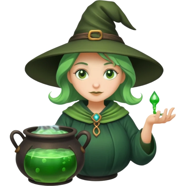green witch cooking potion emoji