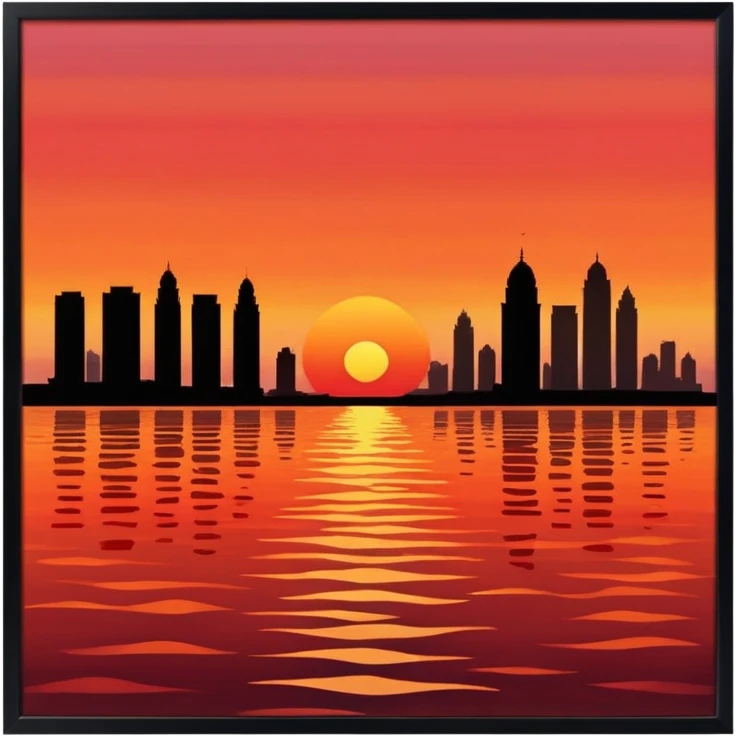 Mumbai sunset at sea link emoji