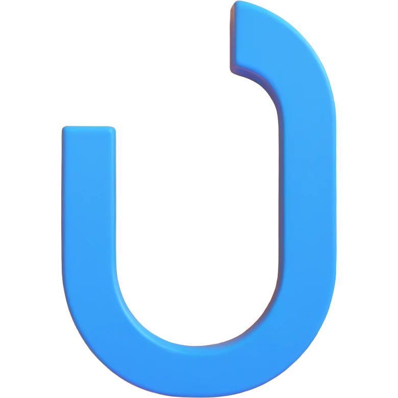 blue horseshoe magnet emoji