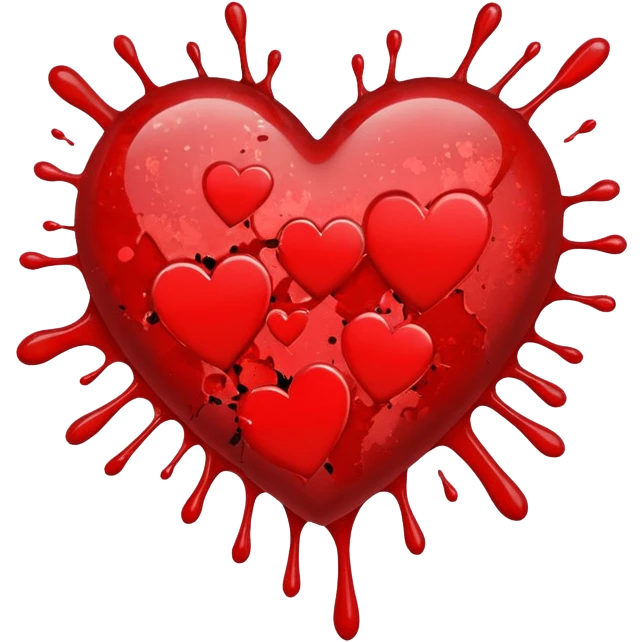 heart with a paint splatter emoji