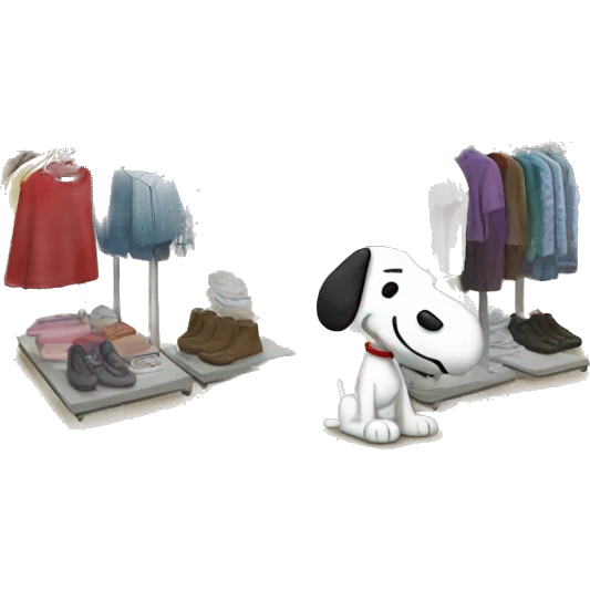 Snoopy clothing shopping  emoji