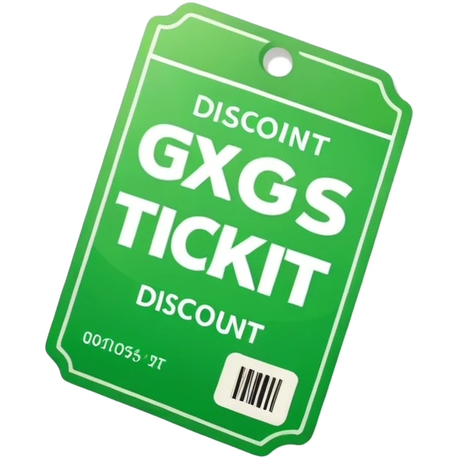 discount green ticket  emoji