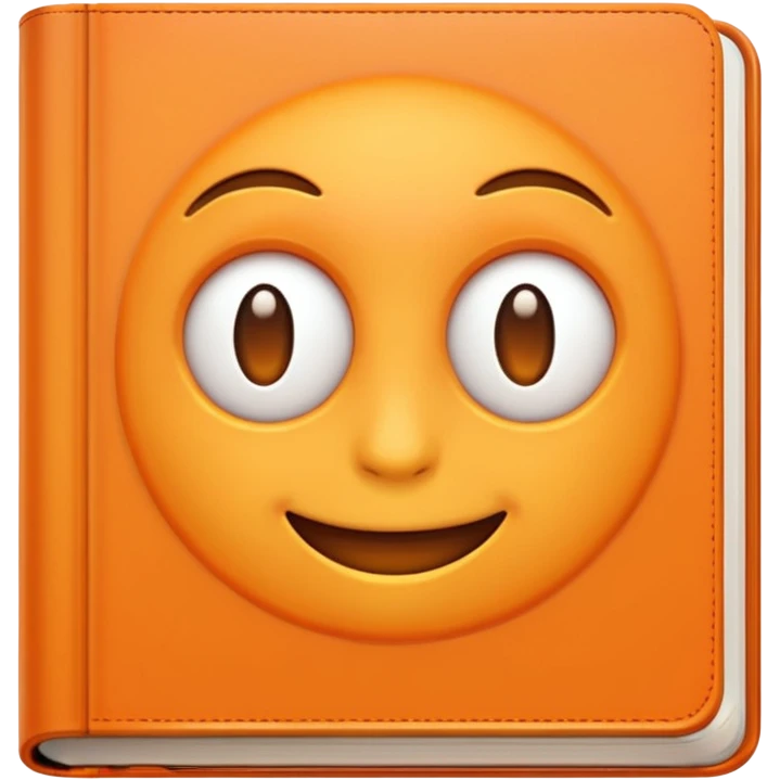 front facing orange book classic emoji look emoji