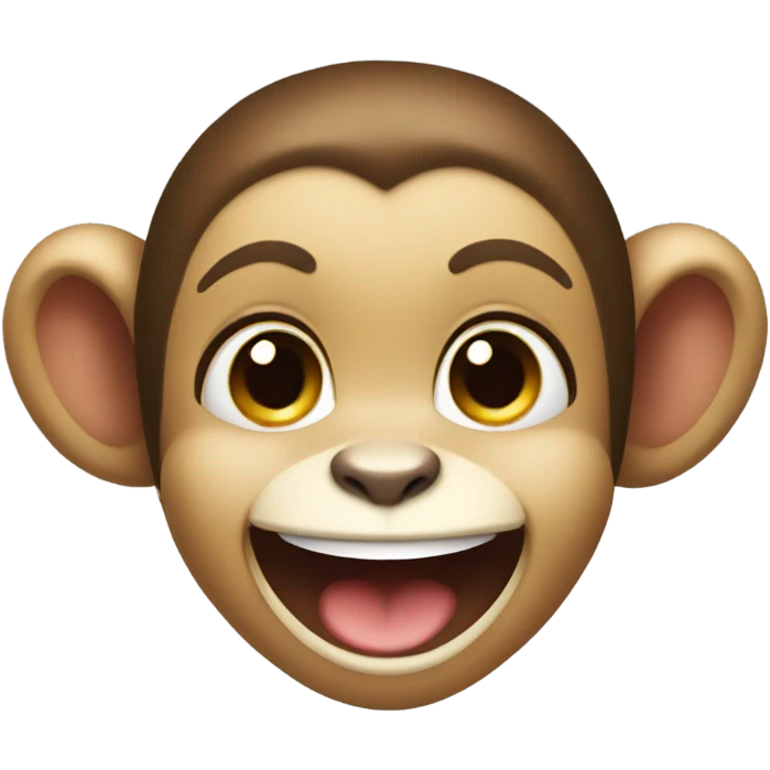 cute happy girl monkey  emoji