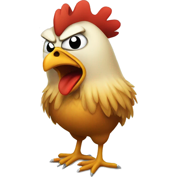 angry chicken emoji
