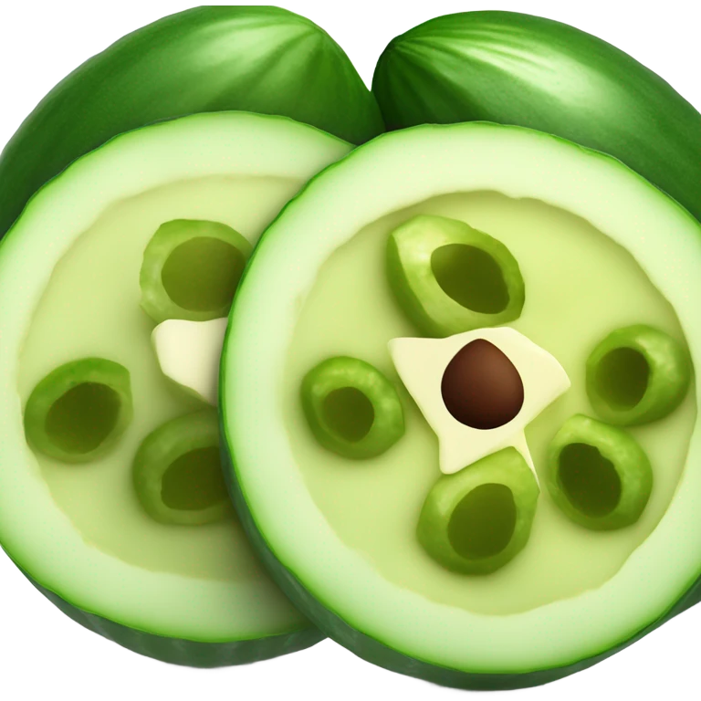 cucumber and avocado emoji