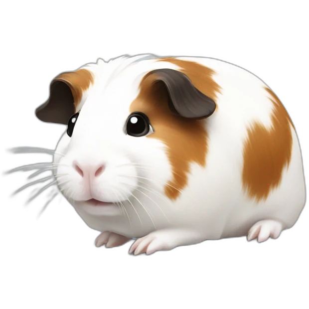 White Guinea pig with black and brown spots emoji