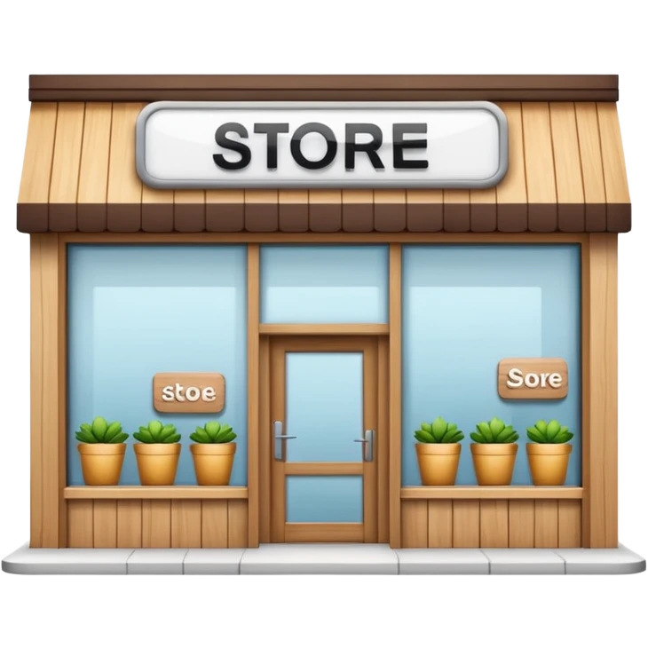 modern shop with the word store in the sign emoji