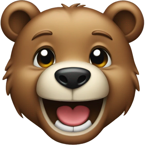 laughing bear with tears in his eyes emoji
