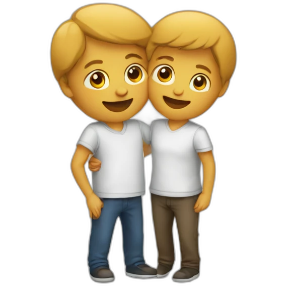Deux personnes qui s'embrassent emoji