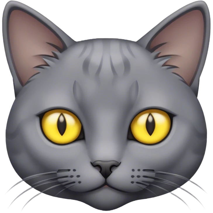 Grey cat emoji