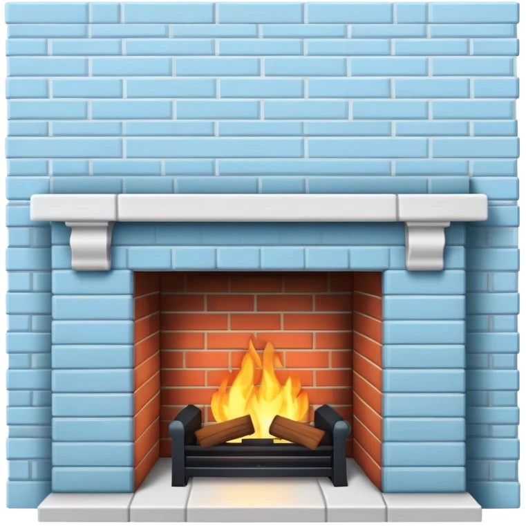 The fireplace is pale blue in color emoji
