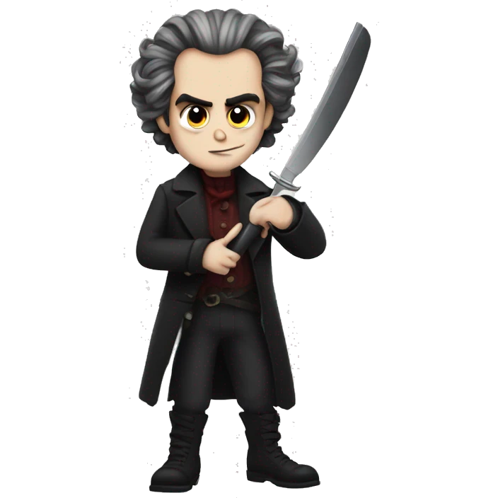 Sweeney Todd with a blade emoji
