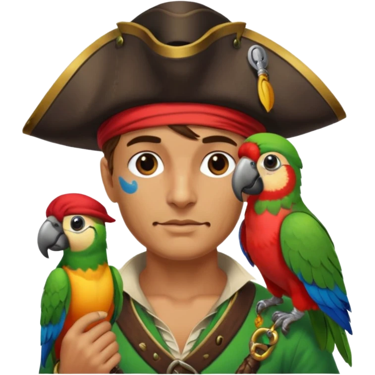 pirate and parrot emoji