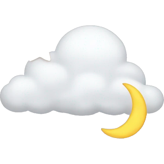 cloud + stars + moon emoji