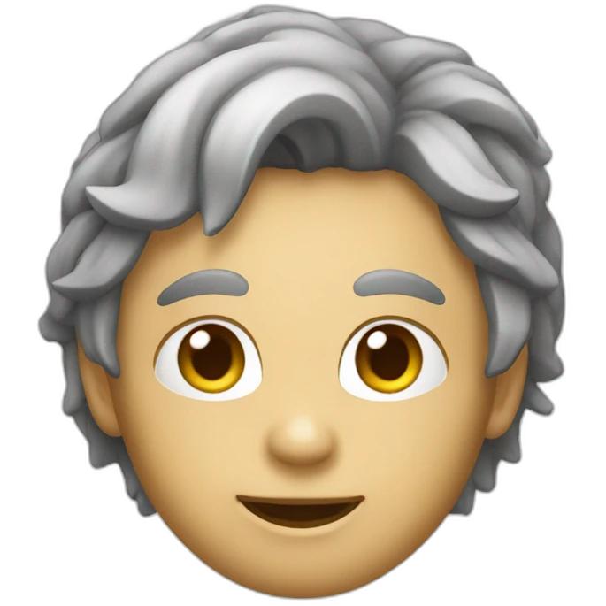 Chat à rayures grises emoji