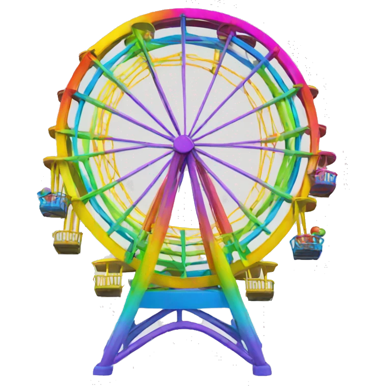 basic rainbow ferris wheel emoji