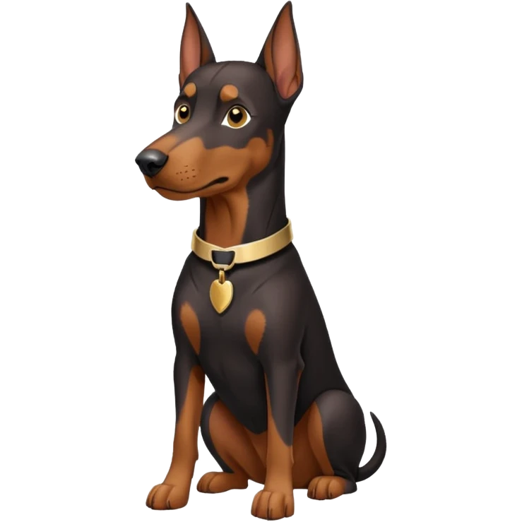 Doberman with clothes on emoji