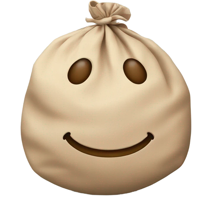 2 balls in a skin color bag emoji