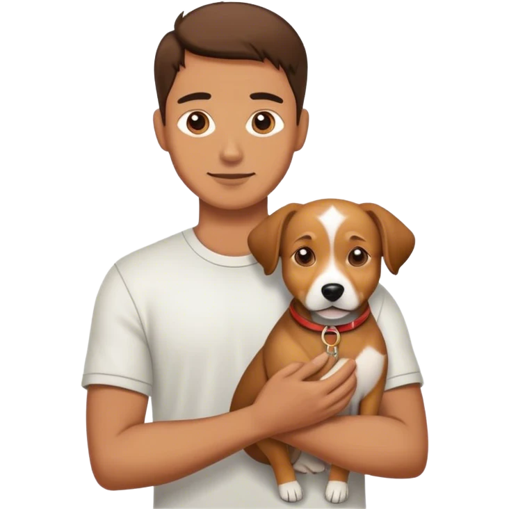 Guy holding dog emoji