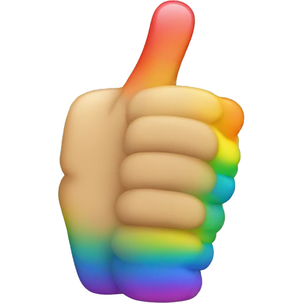 rainbow thumbs up emoji emoji