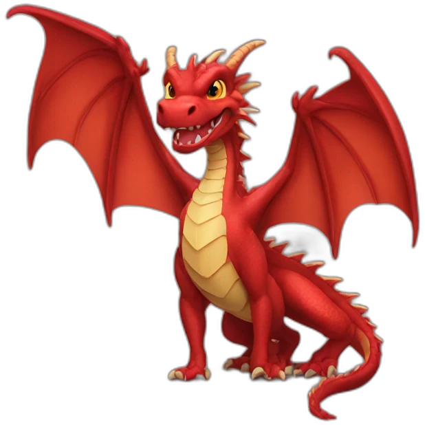 red dragon says hello emoji