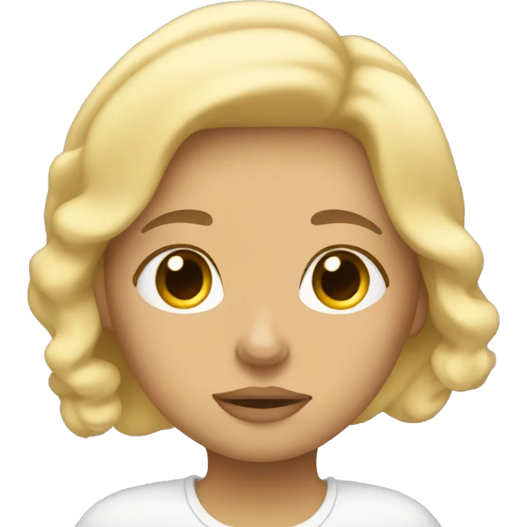 blonde girl sleepin in bed  emoji