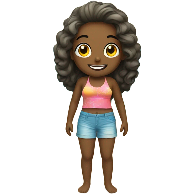 girl on the beach happy emoji